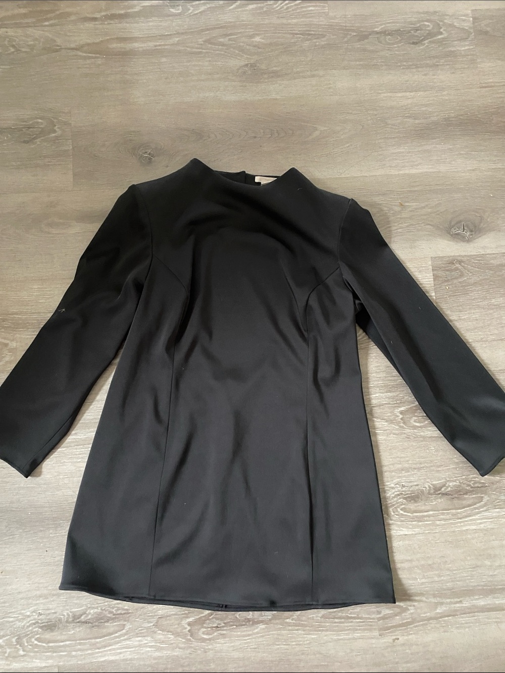 H&M Black Long-Sleeve Backless Mini Dress